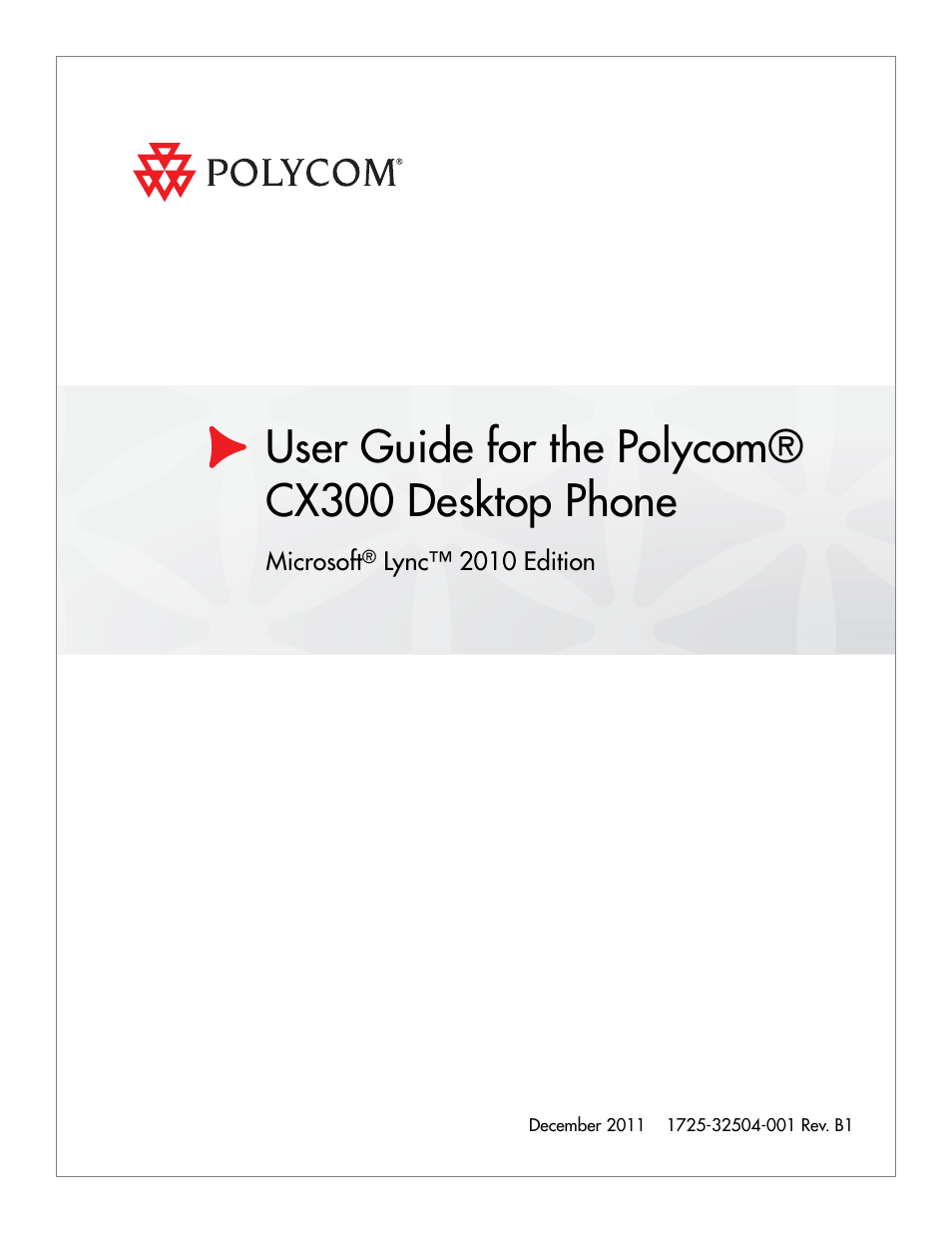 Polycom 1725-32504-001 User Manual | 34 pages