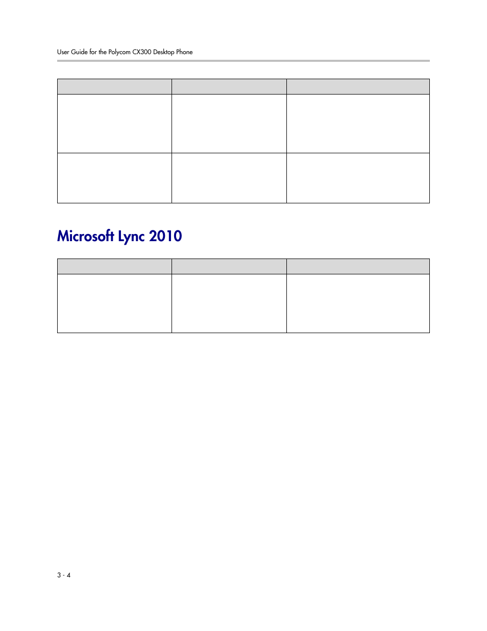 Microsoft lync 2010, Microsoft lync 2010 –4 | Polycom 1725-32504-001 User Manual | Page 30 / 34