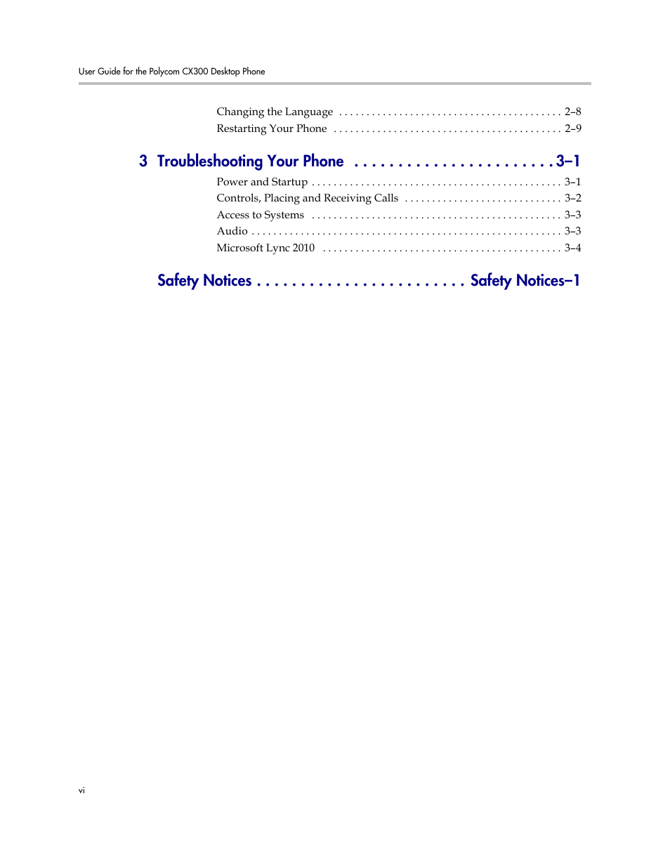 3 troubleshooting your phone –1 | Polycom 1725-32504-001 User Manual | Page 6 / 34