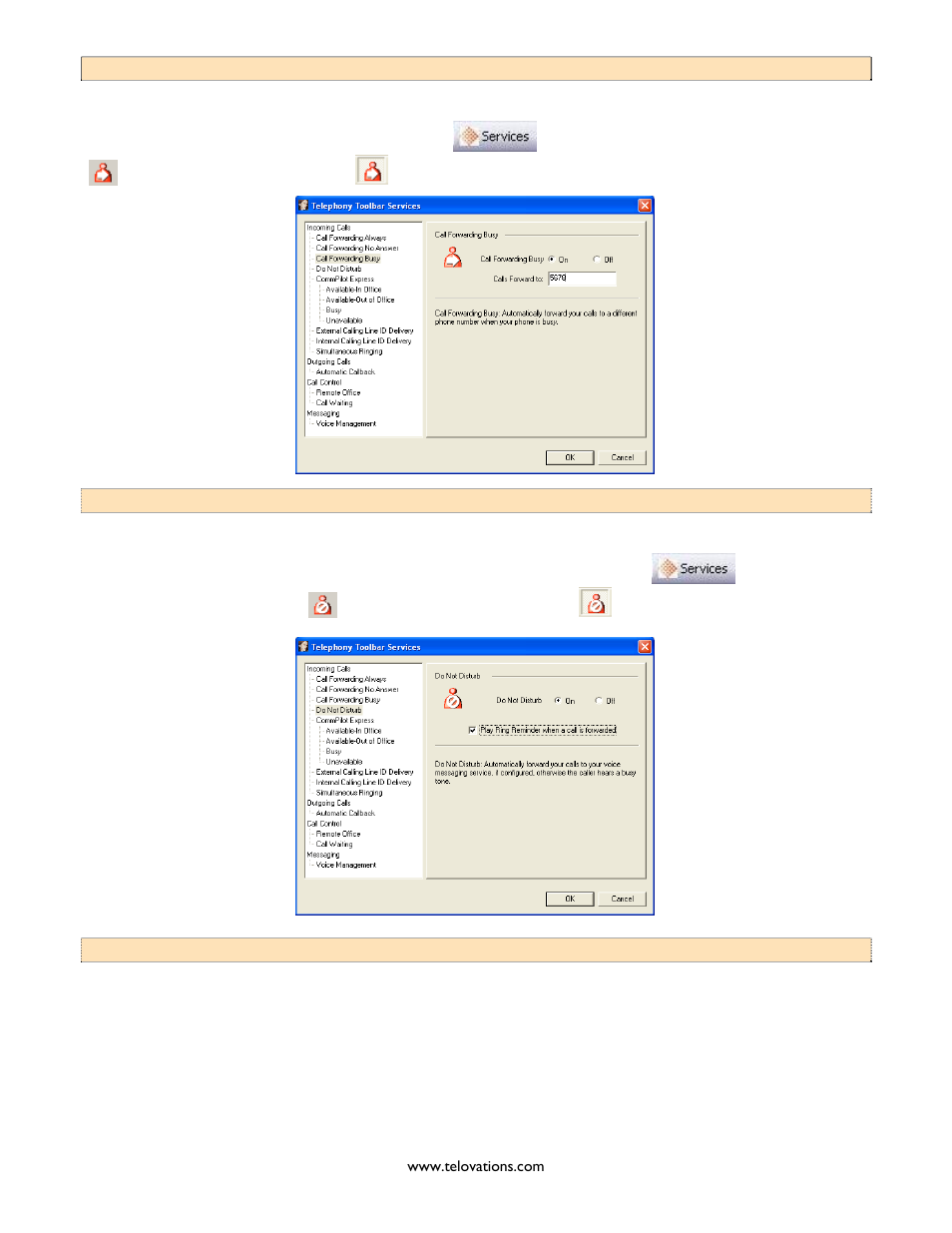 Orwarding, Isturb, Xpress | Polycom Telovations 7941 User Manual | Page 14 / 26