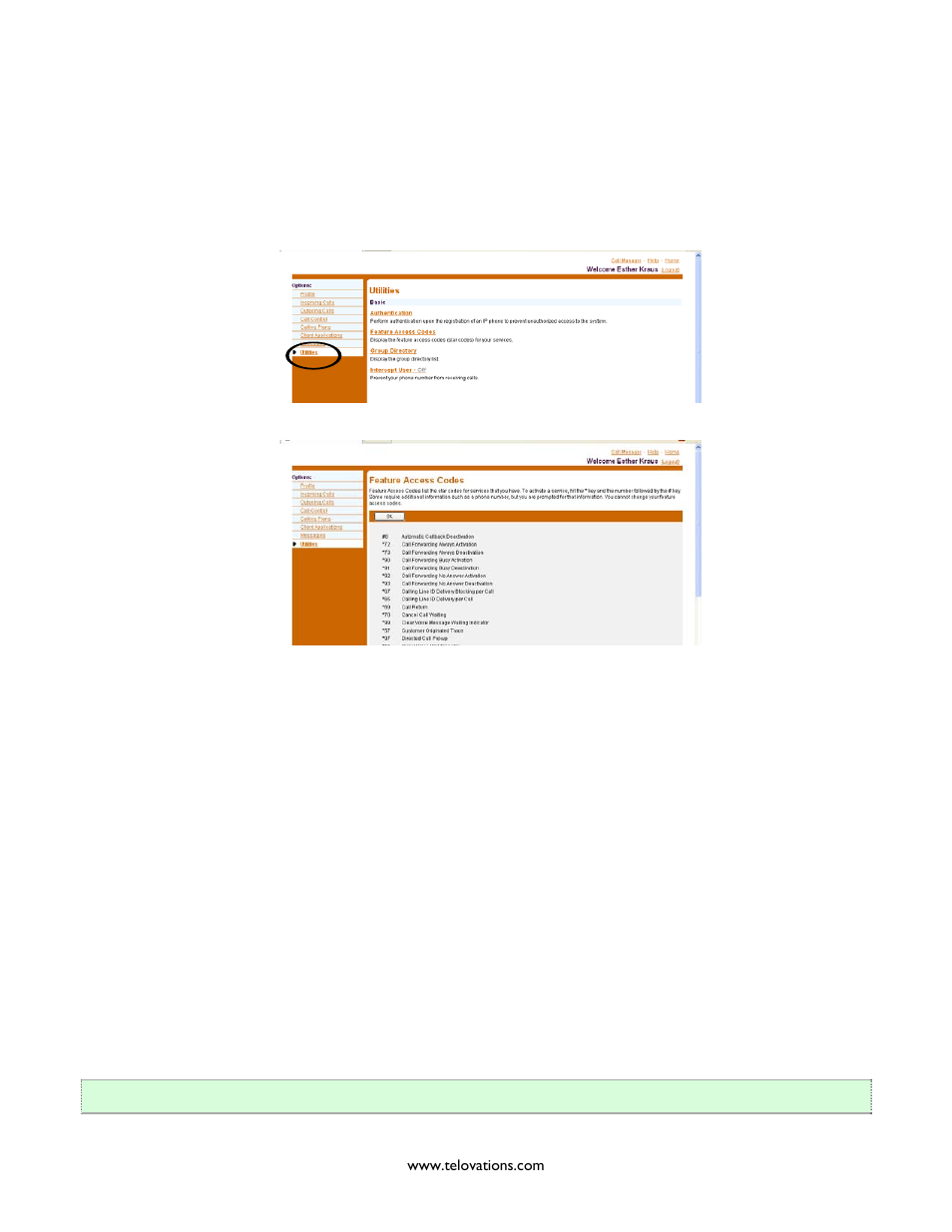 Dditional, Elovations, Nformation | Additional, Telovations information | Polycom Telovations 7941 User Manual | Page 24 / 26