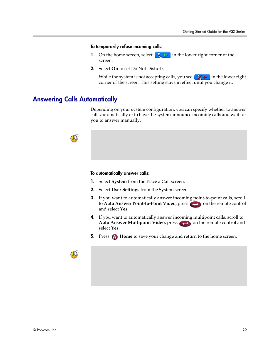 Answering calls automatically | Polycom 9.0.6 User Manual | Page 33 / 46