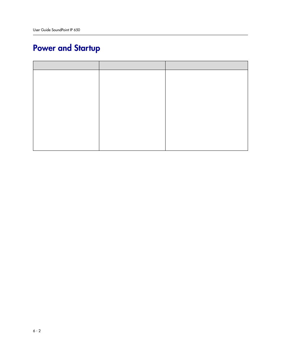 Power and startup, Power and startup –2 | Polycom IP 650 User Manual | Page 80 / 94