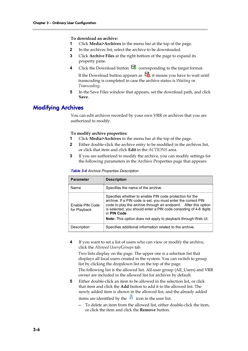 Modifying archives | Polycom 3725-32870-002 User Manual | Page 28 / 78