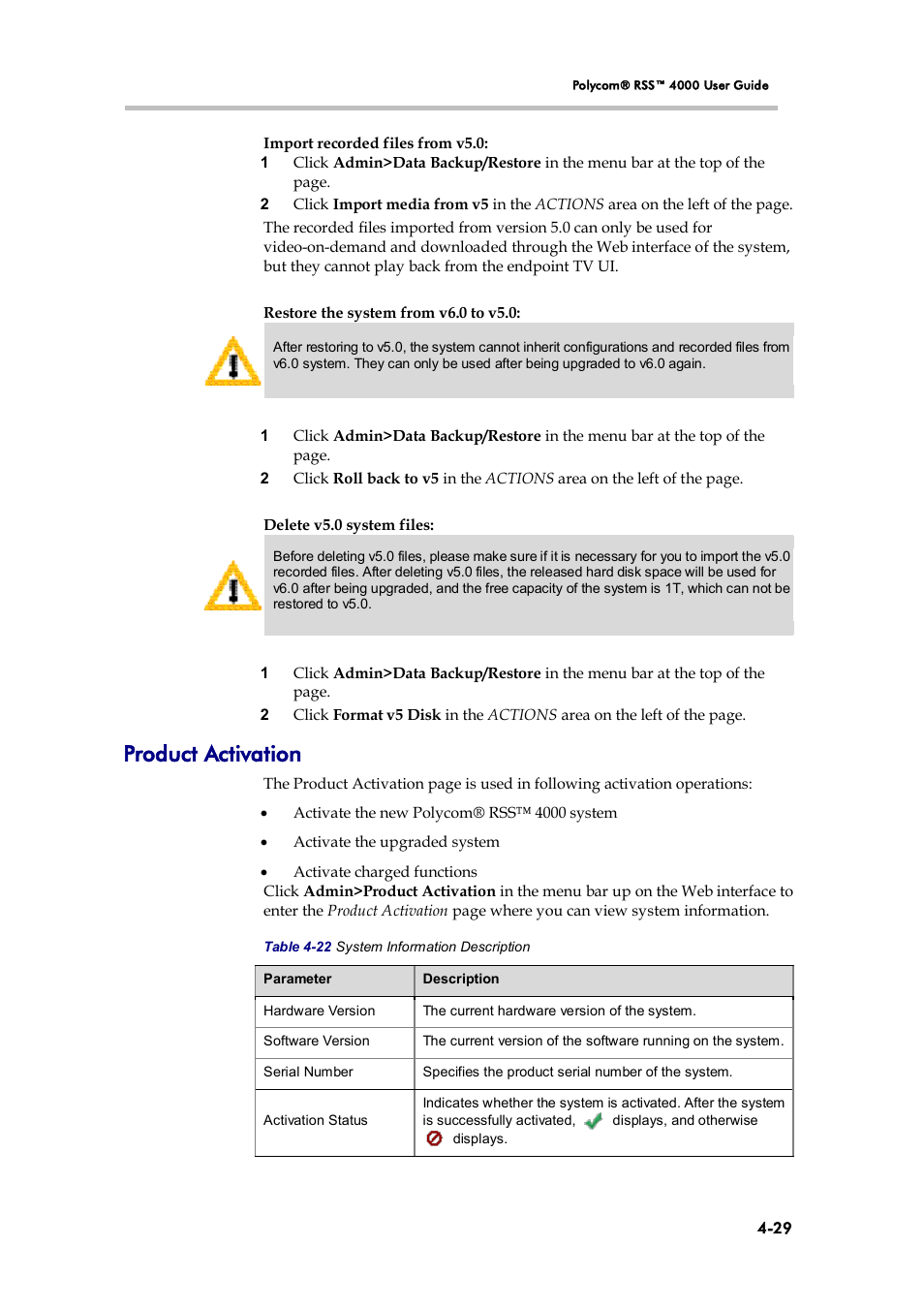 Product activation | Polycom 3725-32870-002 User Manual | Page 59 / 78