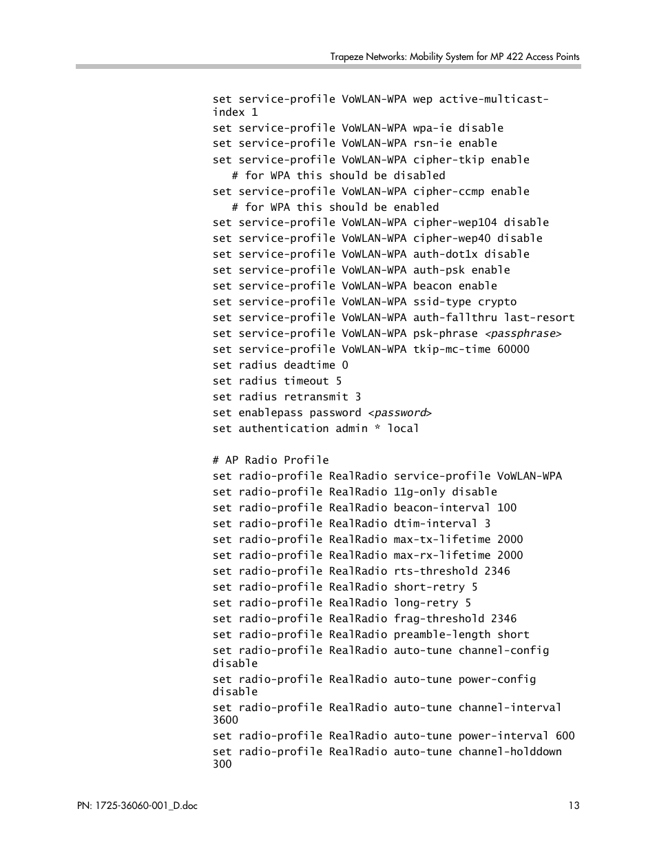 Polycom TRAPEZE NETWORKS 1725-36060-001 User Manual | Page 13 / 16