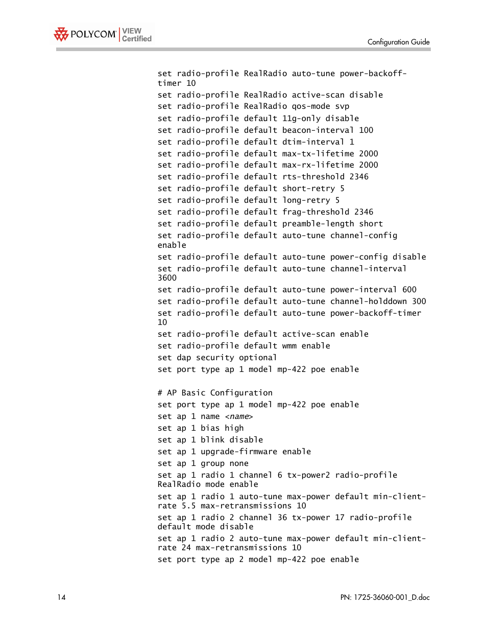 Polycom TRAPEZE NETWORKS 1725-36060-001 User Manual | Page 14 / 16