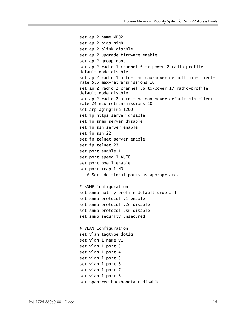 Polycom TRAPEZE NETWORKS 1725-36060-001 User Manual | Page 15 / 16