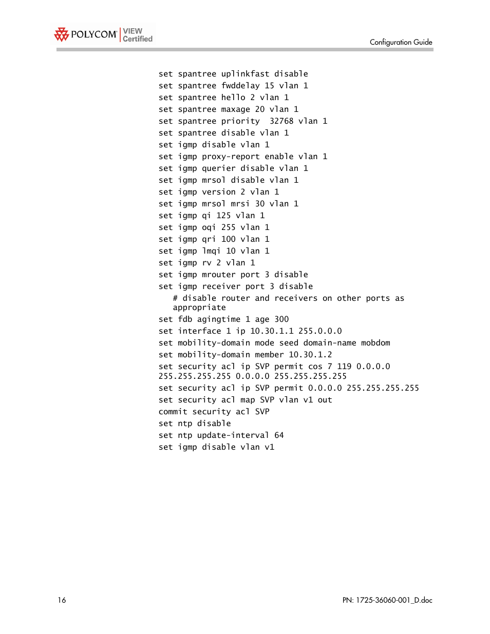 Polycom TRAPEZE NETWORKS 1725-36060-001 User Manual | Page 16 / 16