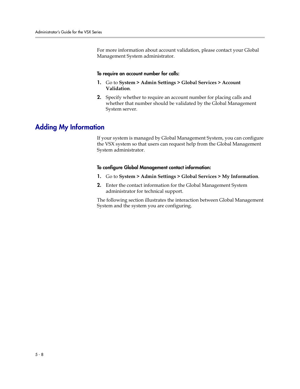 Adding my information, Adding my information -8 | Polycom VSX Series User Manual | Page 160 / 248