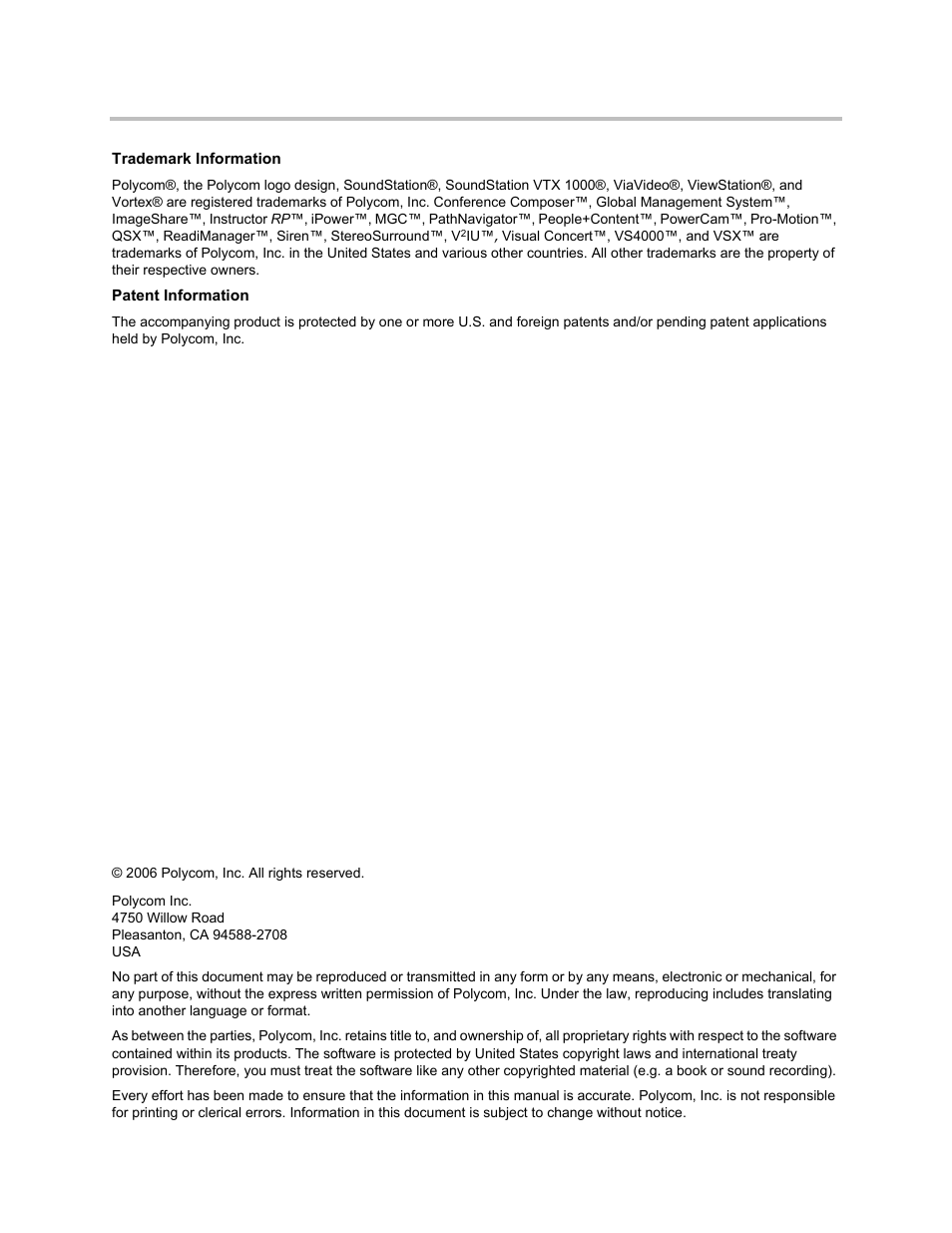 Polycom VSX Series User Manual | Page 2 / 248