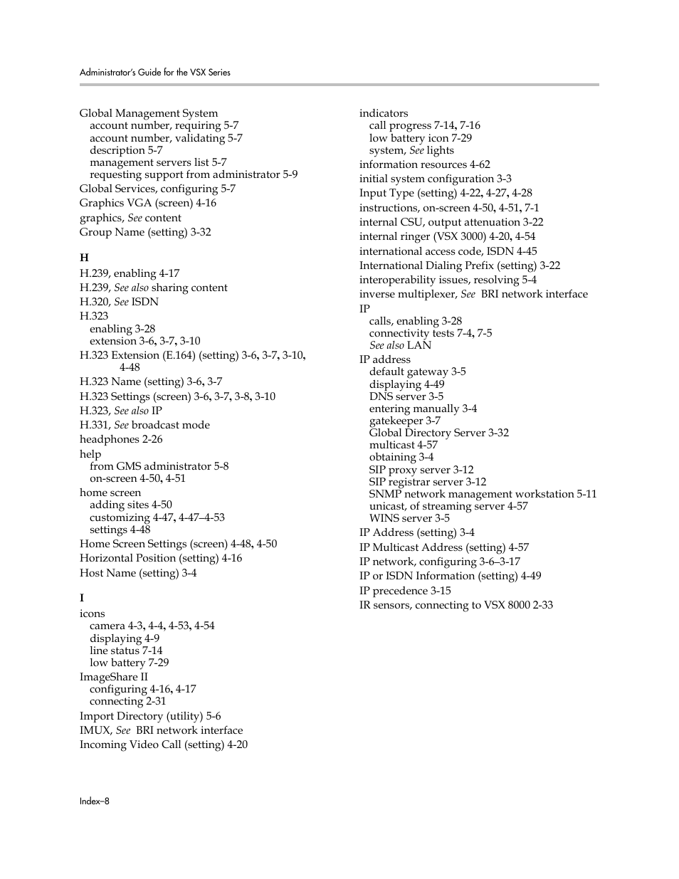 Polycom VSX Series User Manual | Page 238 / 248