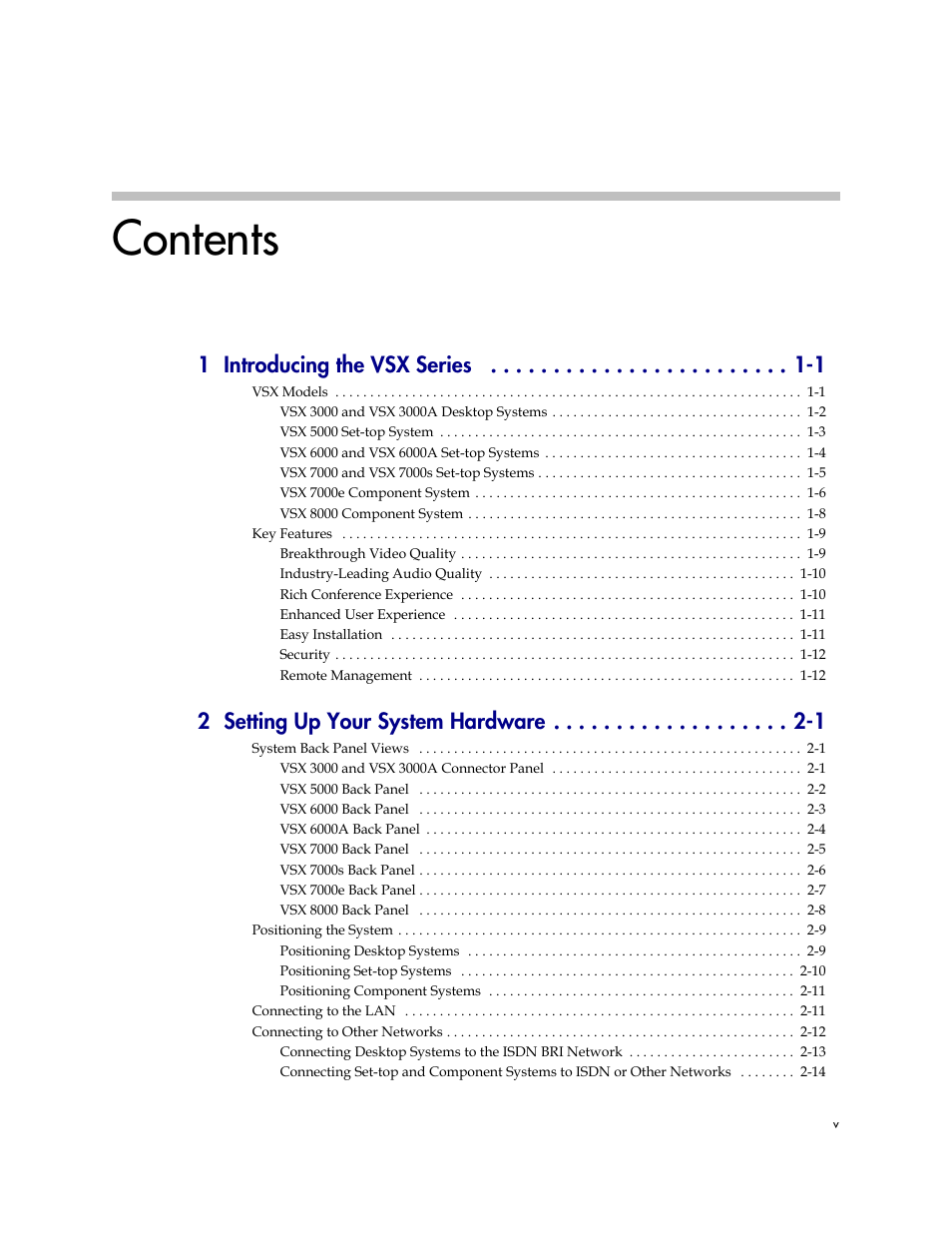 Polycom VSX Series User Manual | Page 5 / 248