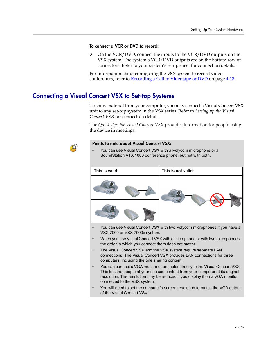 Connecting a visual concert vsx to set-top systems | Polycom VSX Series User Manual | Page 51 / 248