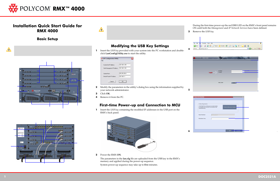 Polycom RMX 4000 User Manual | 2 pages