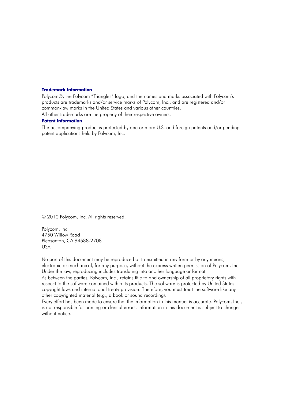 Polycom DOC2559B User Manual | Page 2 / 65