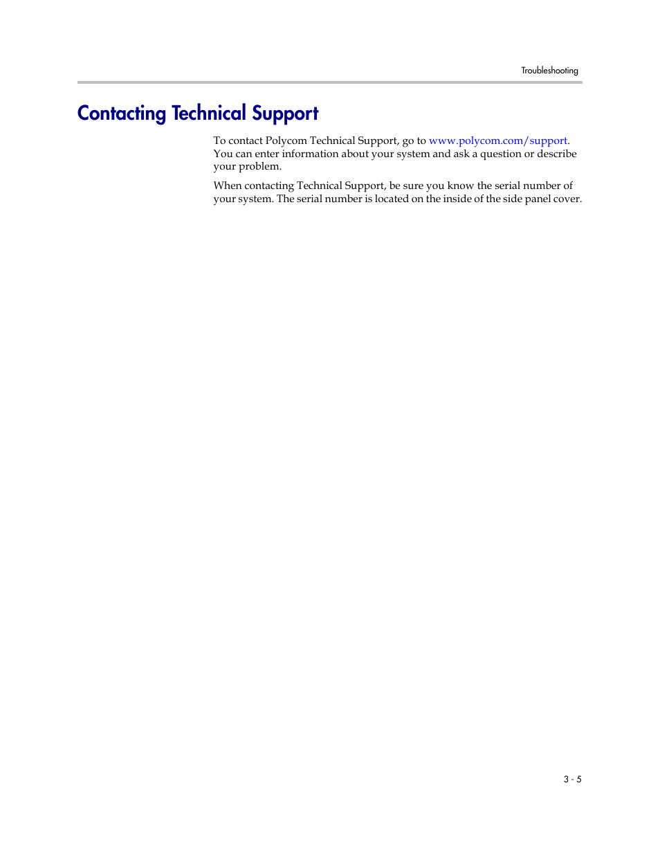 Contacting technical support, Contacting technical support -5 | Polycom MOBILE RESPONDER 3725-23487-003/A User Manual | Page 27 / 39