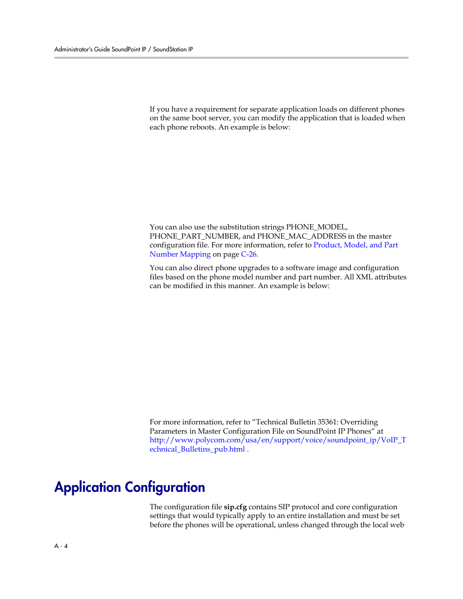 Application configuration, Refer to, Application | Configuration | Polycom SoundPoint IP 601 User Manual | Page 158 / 373