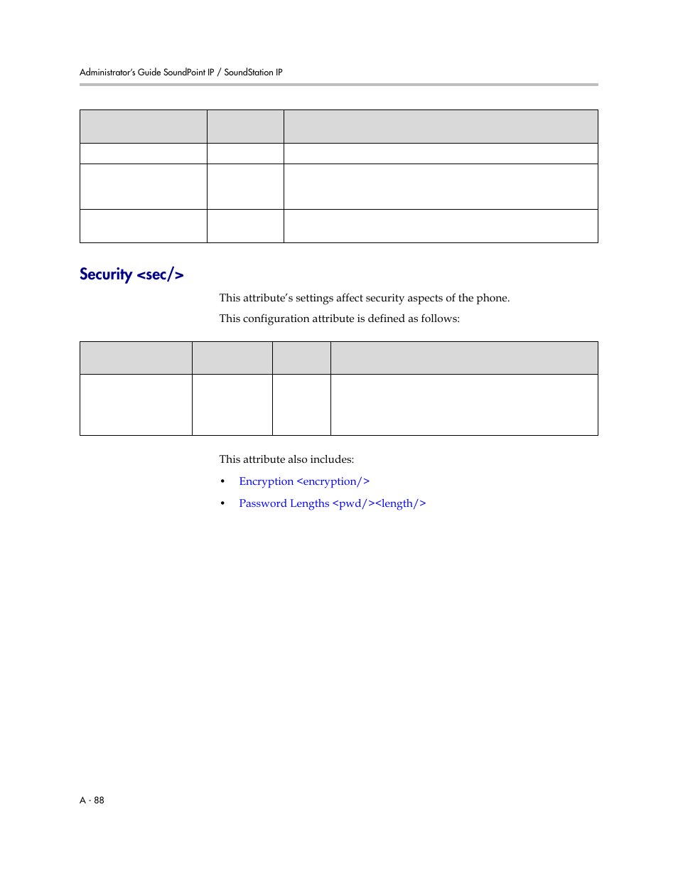 Security <sec | Polycom SoundPoint IP 601 User Manual | Page 242 / 373