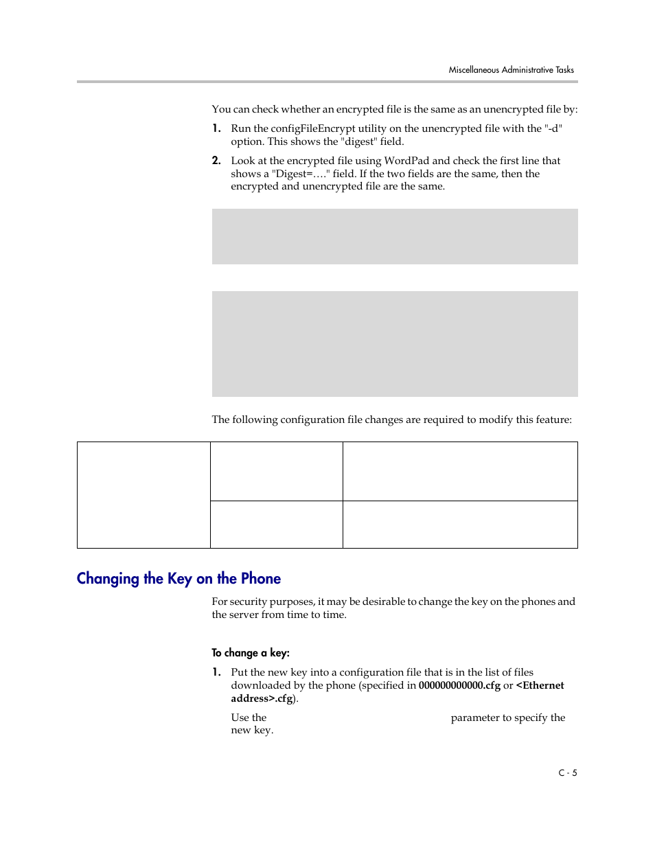 Changing the key on the phone | Polycom SoundPoint IP 601 User Manual | Page 297 / 373