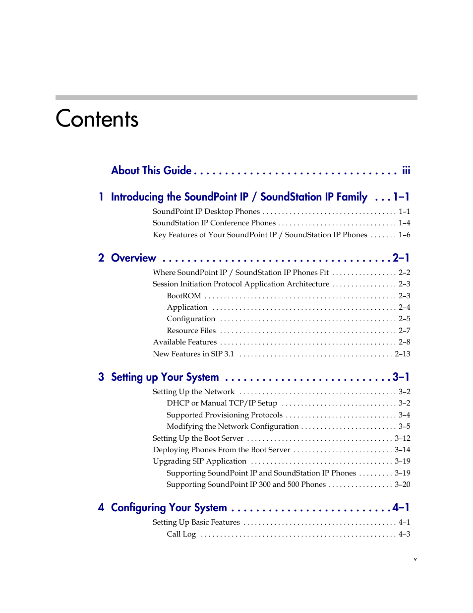 Polycom SoundPoint IP 601 User Manual | Page 5 / 373