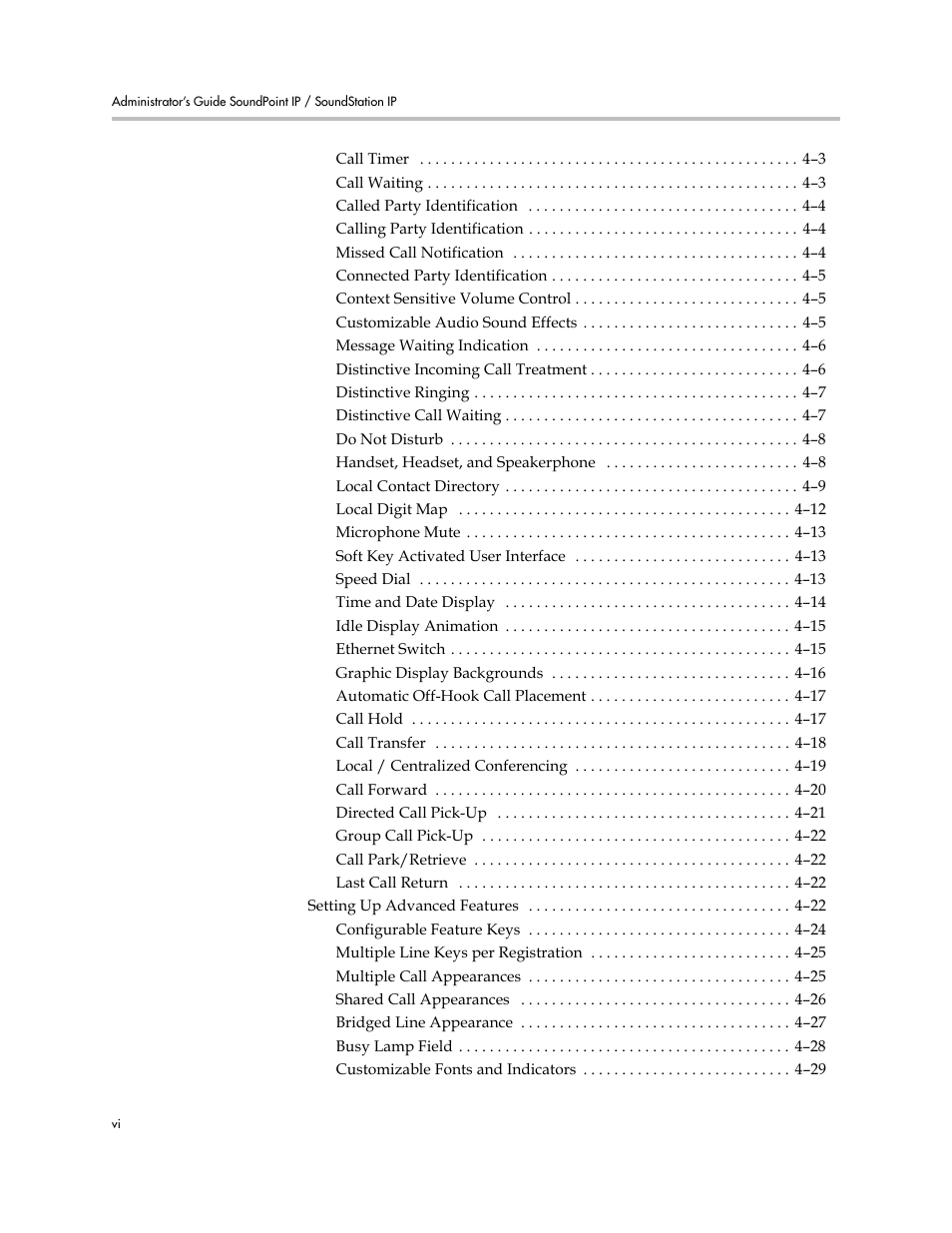 Polycom SoundPoint IP 601 User Manual | Page 6 / 373