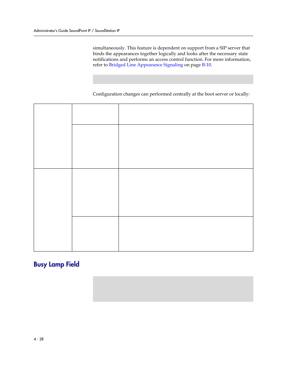 Busy lamp field, Busy lamp field –28, Allows monitoring | Polycom SoundPoint IP 601 User Manual | Page 82 / 373