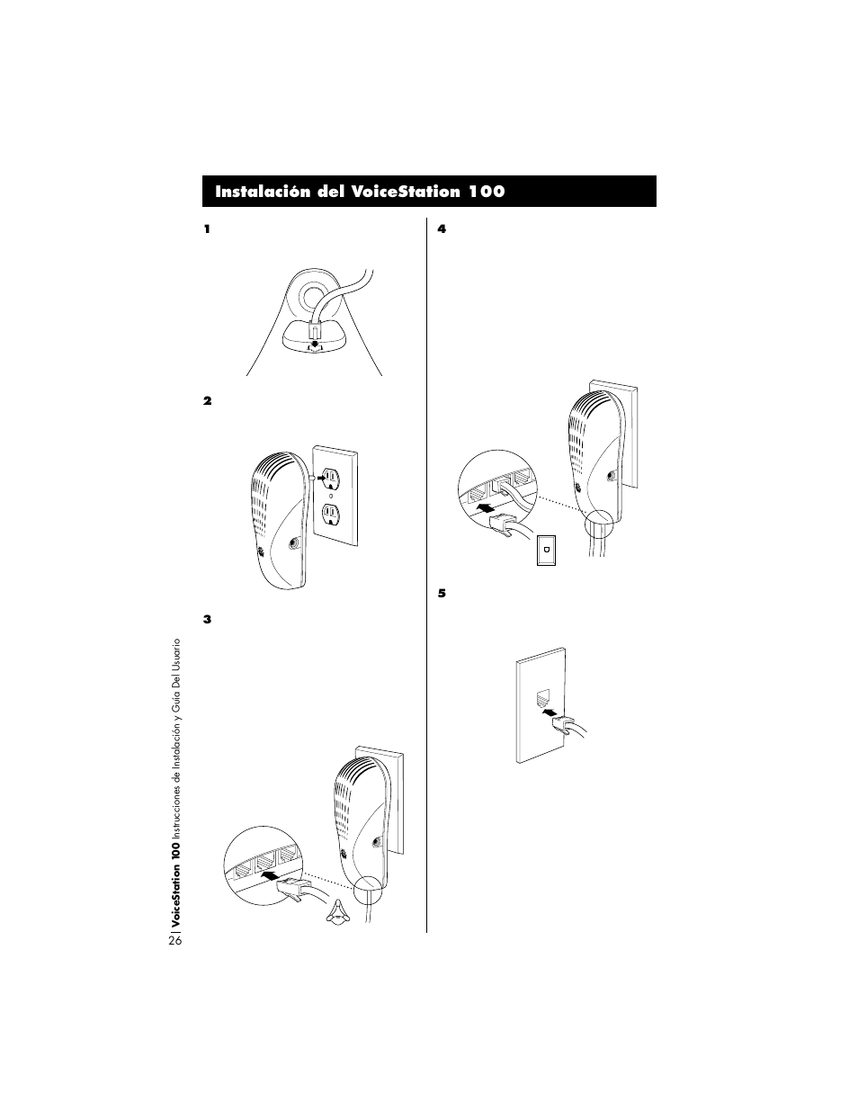 Instalación del voicestation 100 | Polycom VoiceStation 100 User Manual | Page 30 / 41