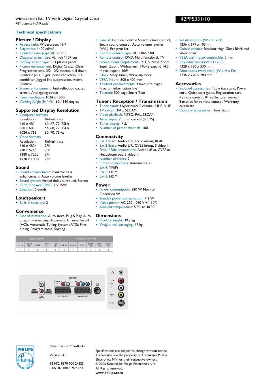 For preview purpose only | Polycom 42PF5331 User Manual | Page 2 / 3