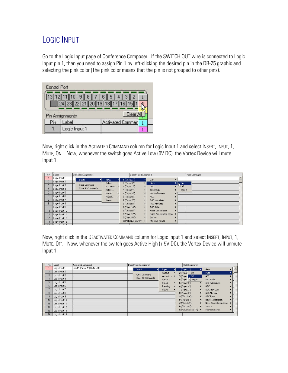 Logic input, Ogic, Nput | Polycom MX392 User Manual | Page 31 / 44