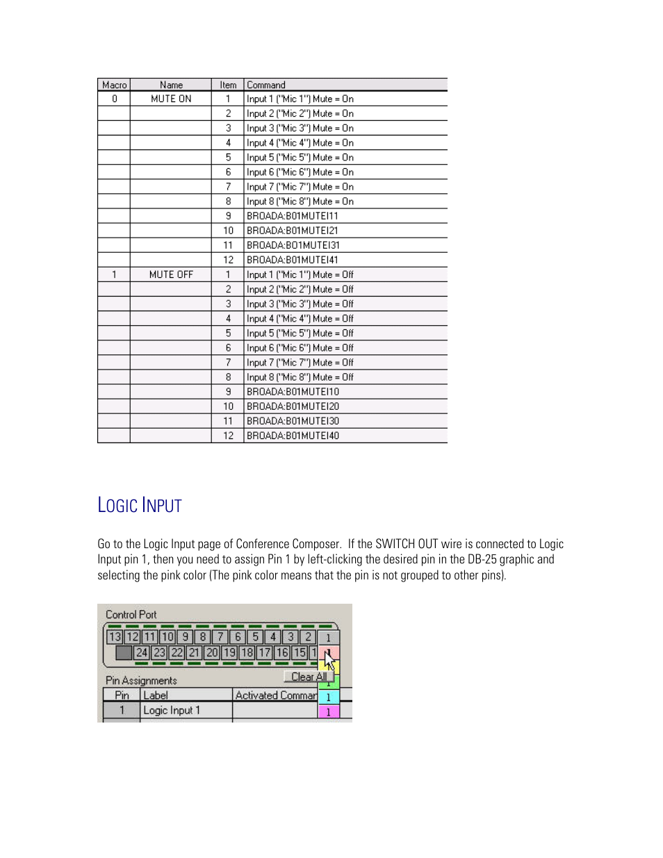 Logic input | Polycom MX392 User Manual | Page 39 / 44