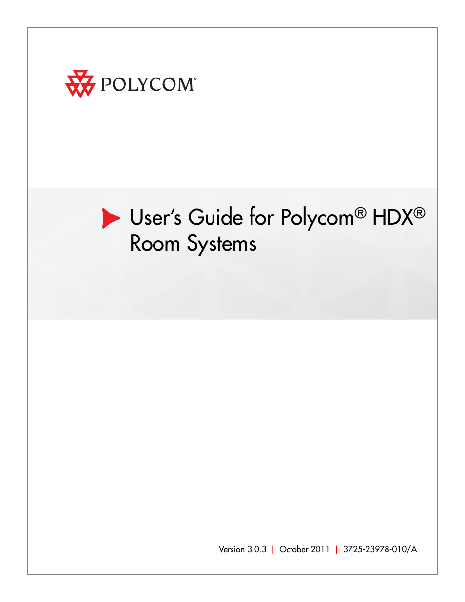 Polycom HDX User Manual | 49 pages