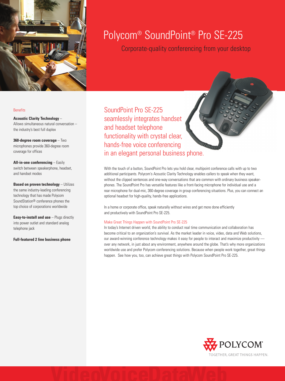 Polycom Soundpoint Pro 2200-06325-001 User Manual | 2 pages