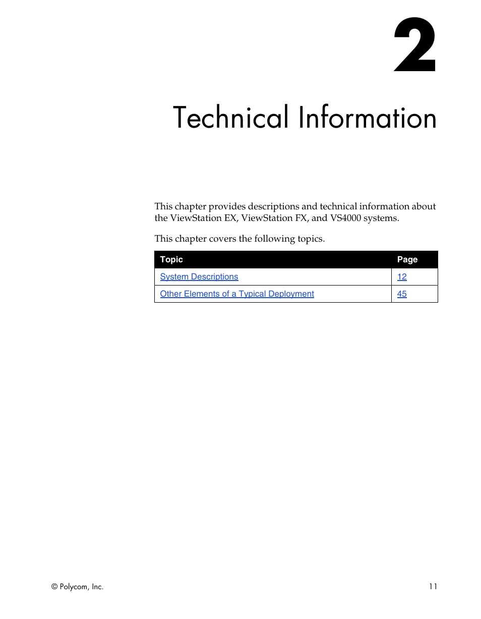 Technical information | Polycom ViewStation EX4000 User Manual | Page 21 / 150