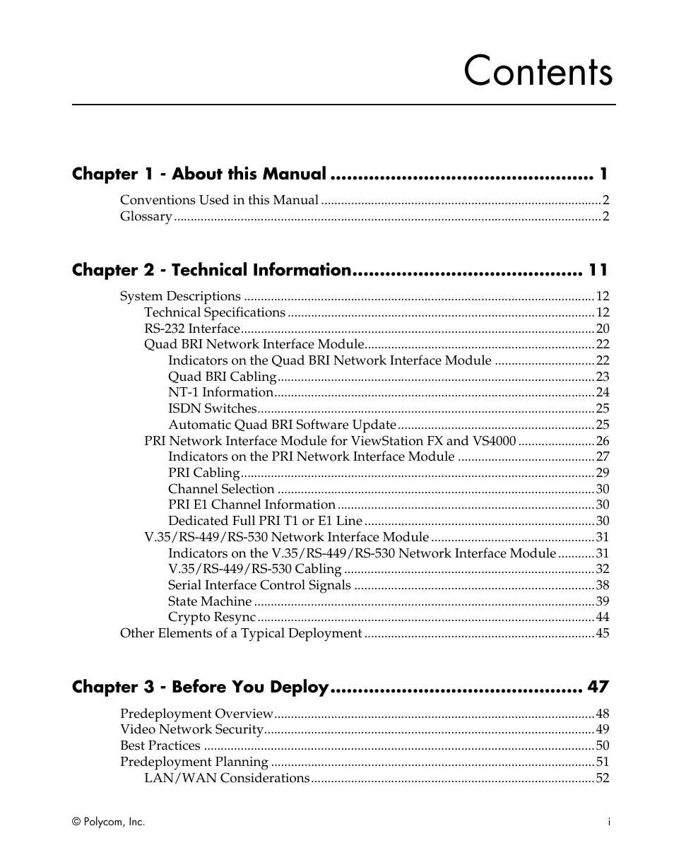 Polycom ViewStation EX4000 User Manual | Page 3 / 150