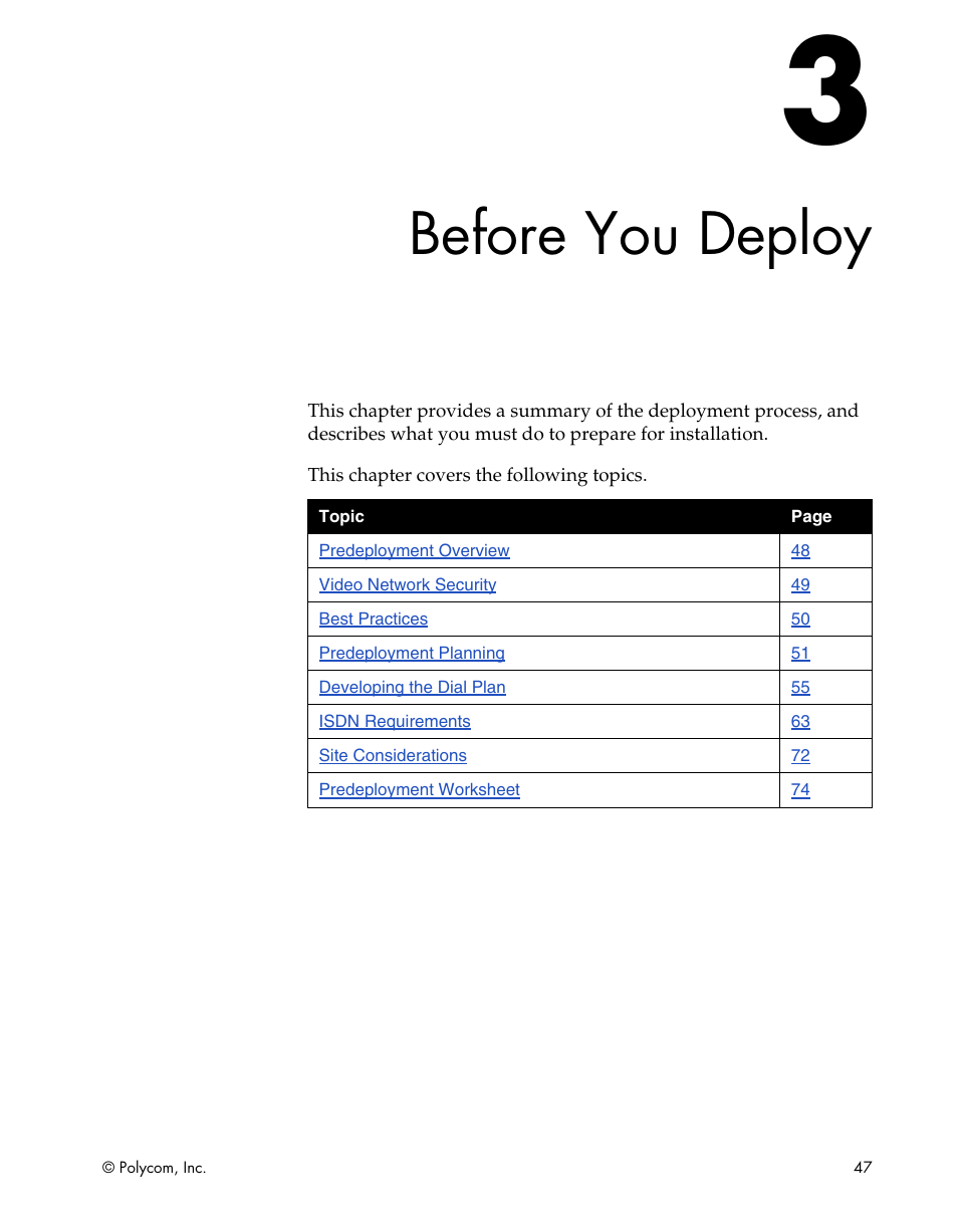 Before you deploy | Polycom ViewStation EX4000 User Manual | Page 57 / 150