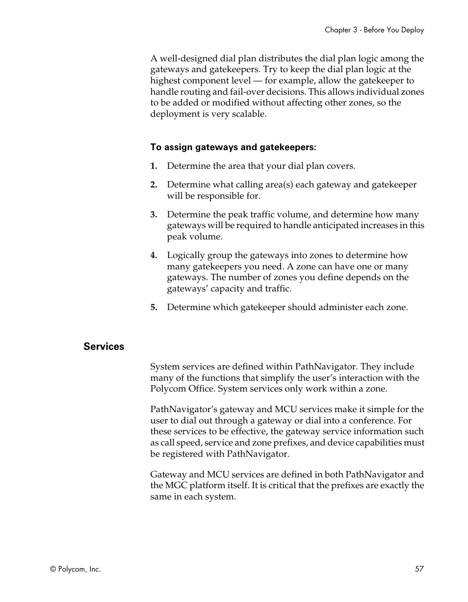 Services | Polycom ViewStation EX4000 User Manual | Page 67 / 150