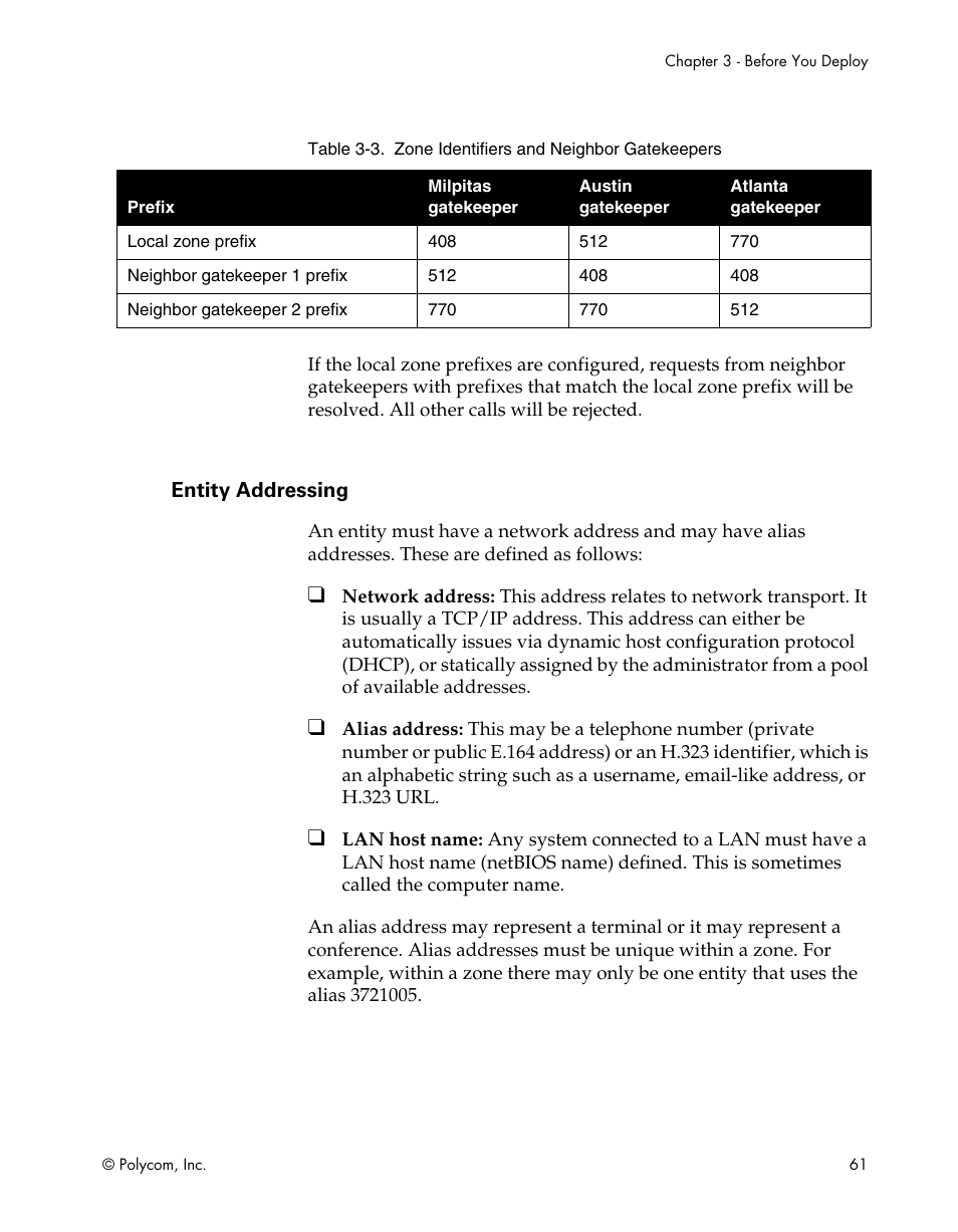 Entity addressing | Polycom ViewStation EX4000 User Manual | Page 71 / 150