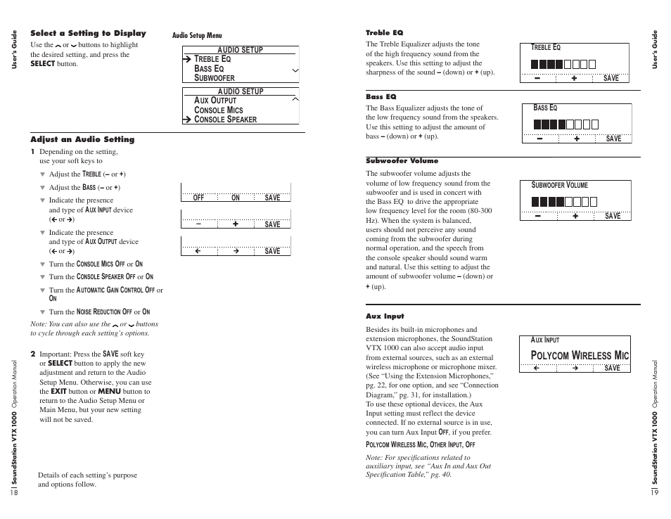Polycom wireless mic, Ubwoofer | Polycom VTX1000 User Manual | Page 13 / 32