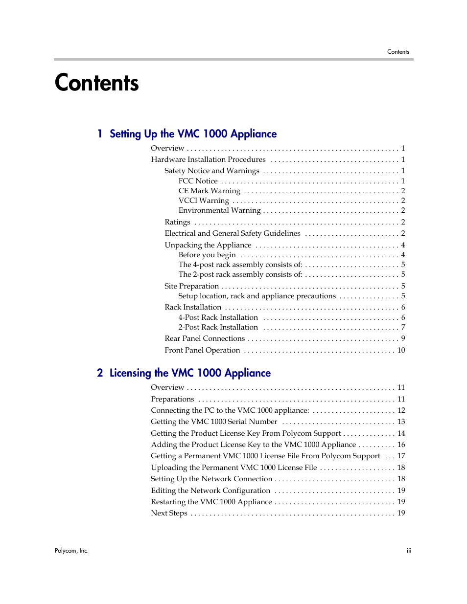 Polycom Video Media Center VMC 1000 User Manual | Page 3 / 38