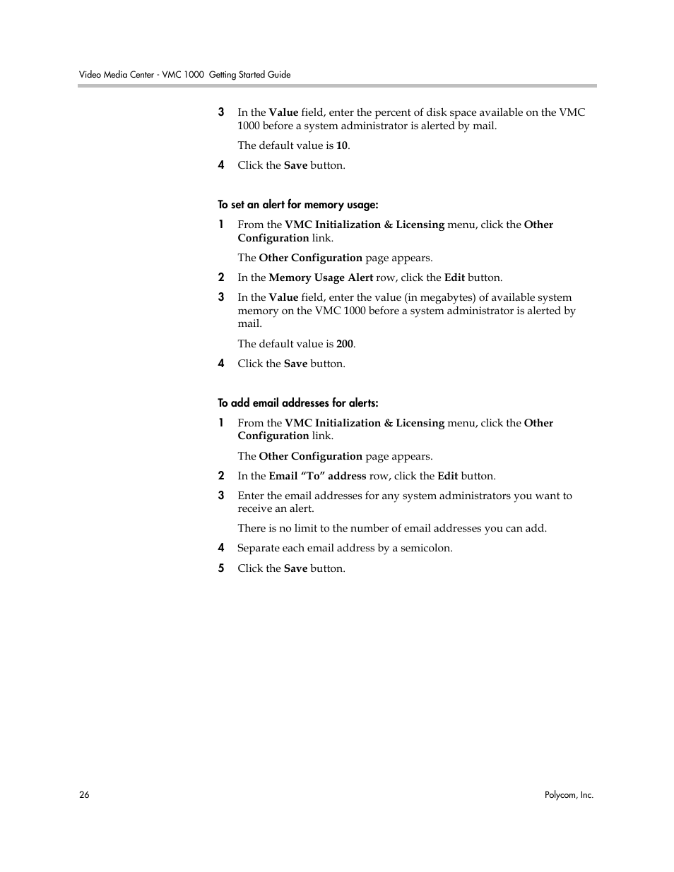 Polycom Video Media Center VMC 1000 User Manual | Page 30 / 38