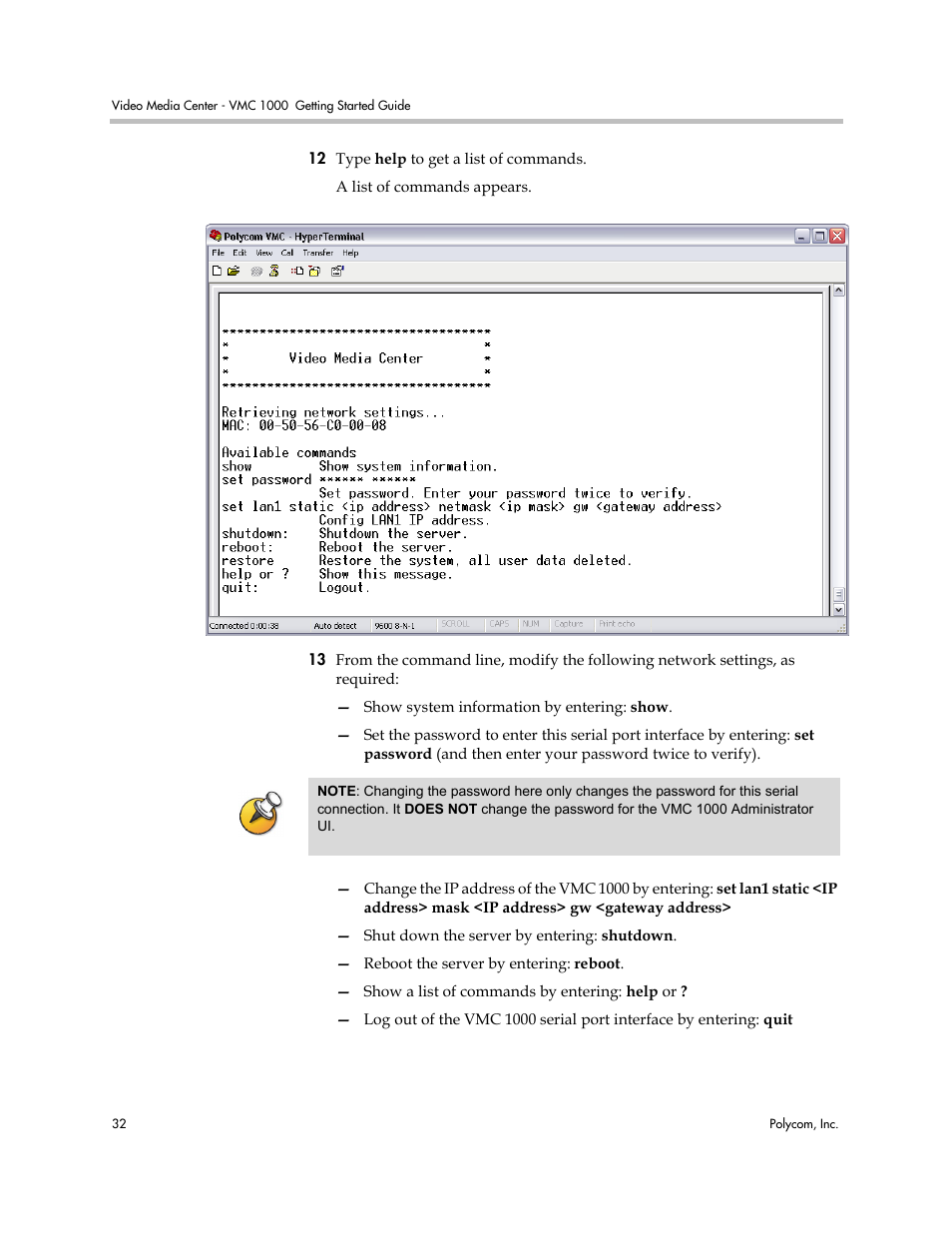 Polycom Video Media Center VMC 1000 User Manual | Page 36 / 38