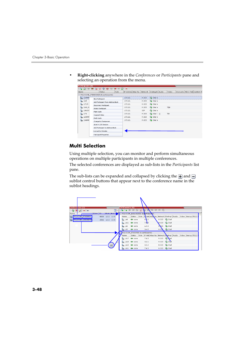 Multi selection, Multi selection -48 | Polycom DOC2560A User Manual | Page 126 / 188