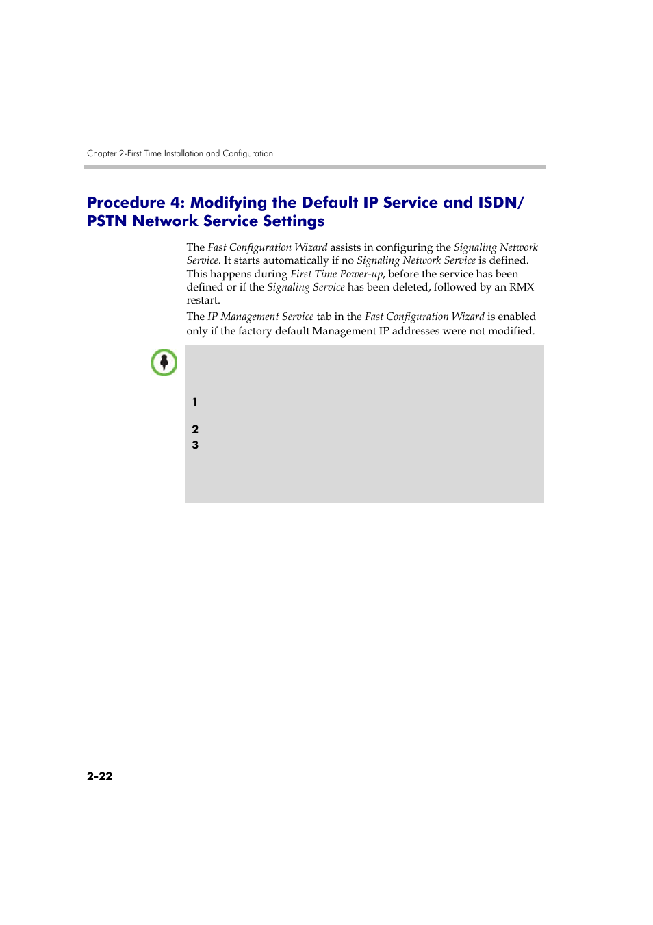 Network service settings -22 | Polycom DOC2560A User Manual | Page 54 / 188