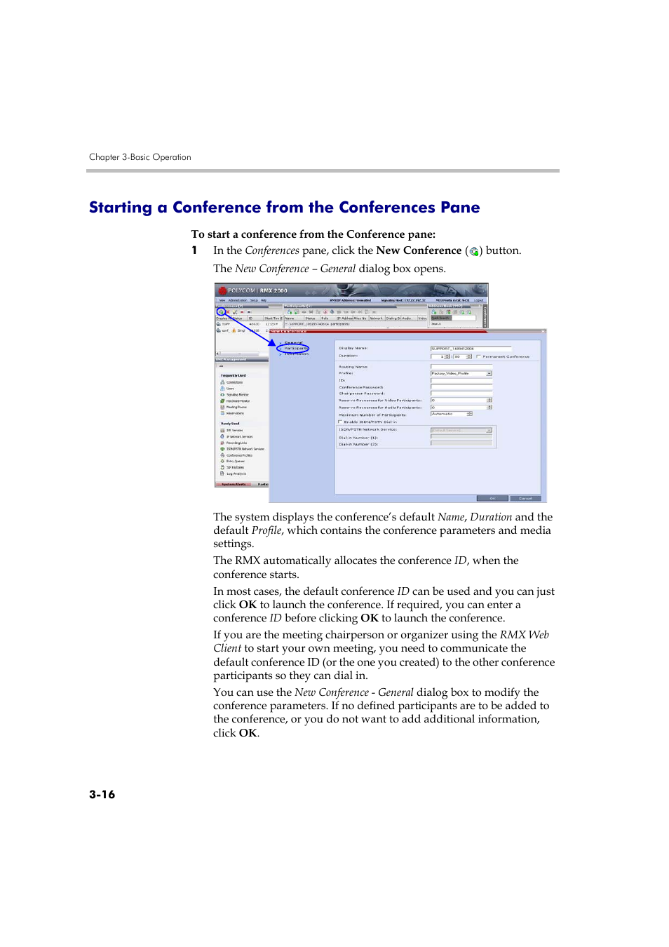 Starting a conference from the conferences pane | Polycom DOC2560A User Manual | Page 94 / 188