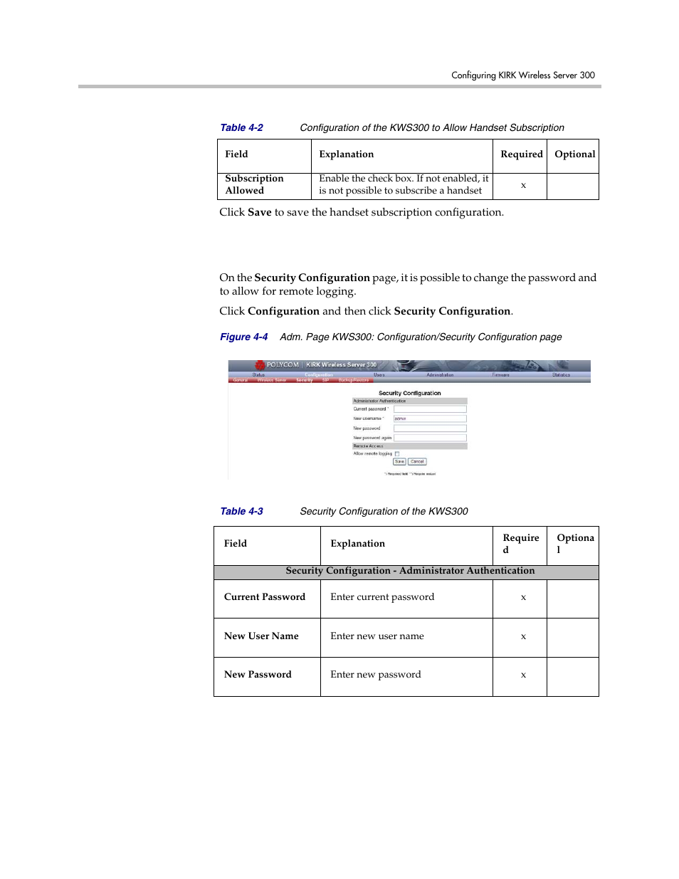 Security configuration, Security configuration –5 | Polycom VoiceStation 300 User Manual | Page 22 / 60