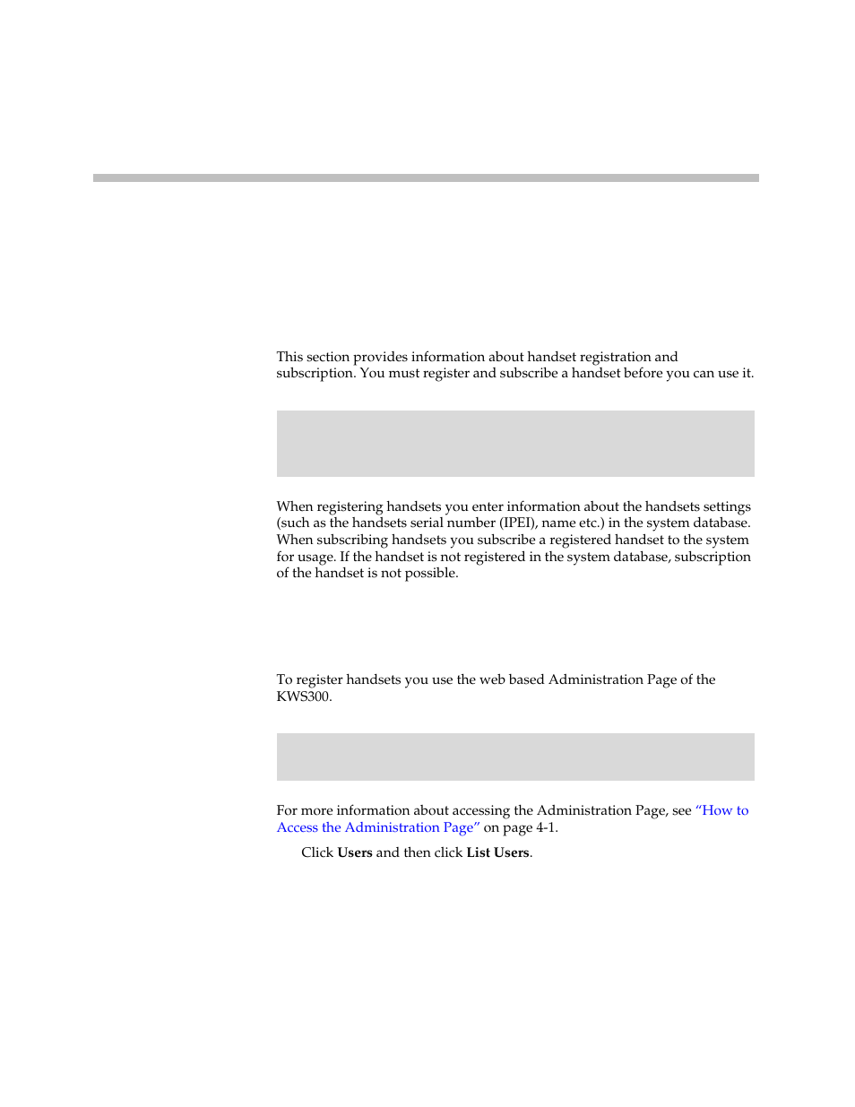 Kirk handset registration, Registering kirk handsets, Registering kirk handsets –1 | Polycom VoiceStation 300 User Manual | Page 27 / 60