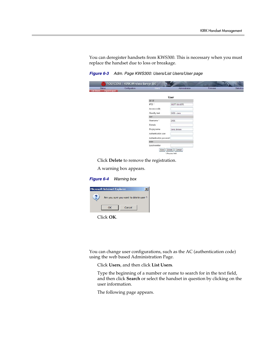 Changing user configurations | Polycom VoiceStation 300 User Manual | Page 32 / 60