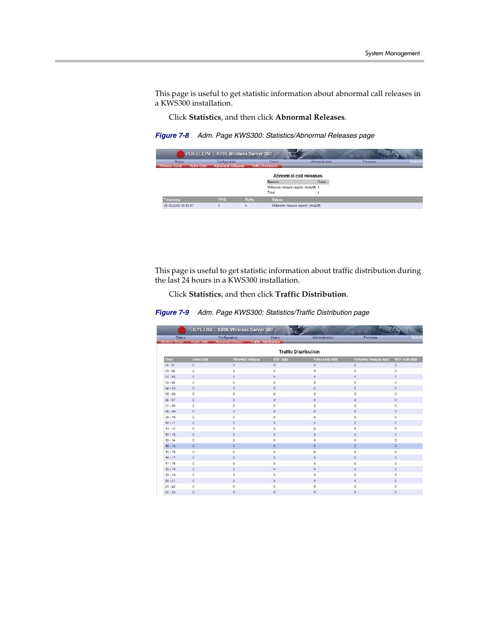 Abnormal call releases, Traffic distribution, Abnormal call releases –6 traffic distribution –6 | Polycom VoiceStation 300 User Manual | Page 41 / 60