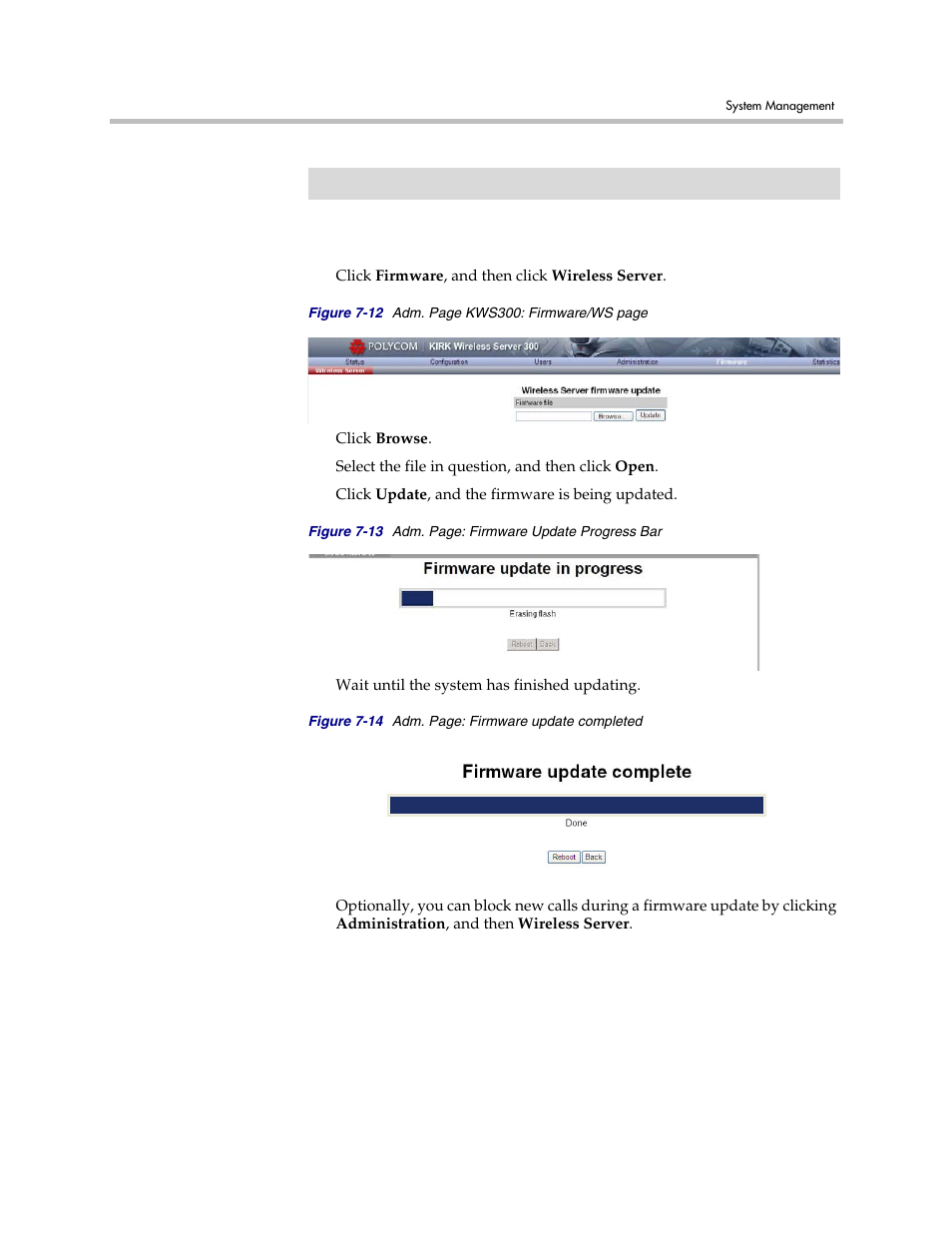 Updating kirk wireless server 300 firmware, Updating kirk wireless server 300 firmware –8 | Polycom VoiceStation 300 User Manual | Page 43 / 60